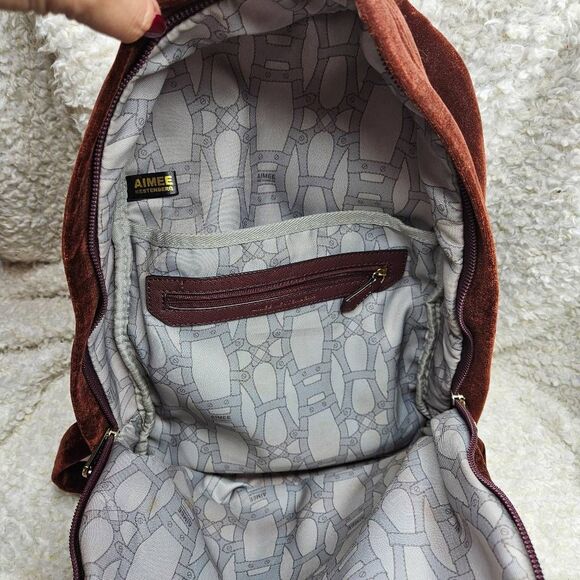 Aimee Kestenberg Woodside Brown Velvet‎ Backpack main image 2